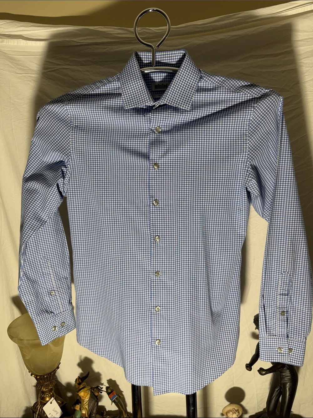 Unlisted Blue Gingham Button-Down Dress Shirt